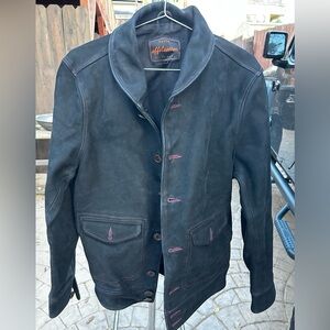 Custom, high-quality heavy suede fitted jacket size S/M